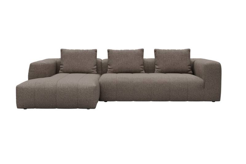 moebelfaktor Ecksofa Hugo 2,5-Sitzer Armlehne rechts mit Chaiselongue, Modular, ohne sichtbare Füße, durchgehende Steppung von moebelfaktor