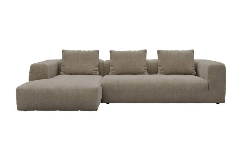moebelfaktor Ecksofa Hugo 2,5-Sitzer Armlehne rechts mit Chaiselongue, Modular, ohne sichtbare Füße, durchgehende Steppung von moebelfaktor