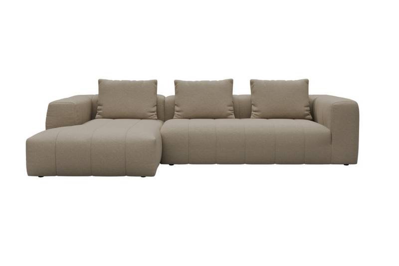 moebelfaktor Ecksofa Hugo 2,5-Sitzer Armlehne rechts mit Chaiselongue, Modular, ohne sichtbare Füße, durchgehende Steppung von moebelfaktor