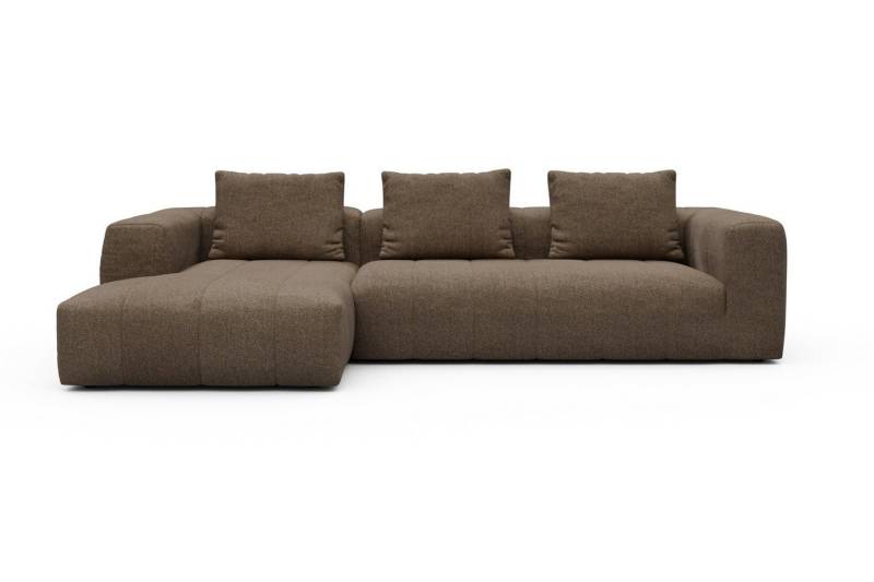 moebelfaktor Ecksofa Hugo 2,5-Sitzer Armlehne rechts mit Chaiselongue, Modular, ohne sichtbare Füße, durchgehende Steppung von moebelfaktor