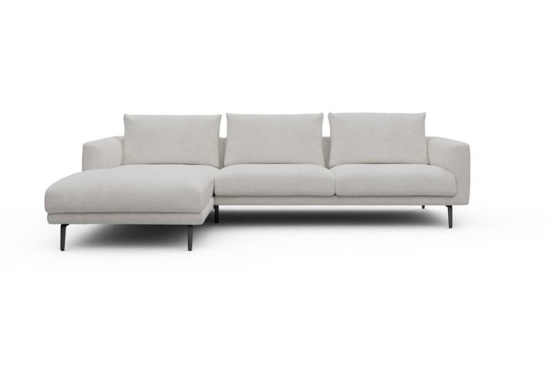 moebelfaktor Ecksofa Karl Chaiselongue links mit 2,5-Sitzer, Schlanker Rahmen, geneigte Armlehne, italienischer Look von moebelfaktor