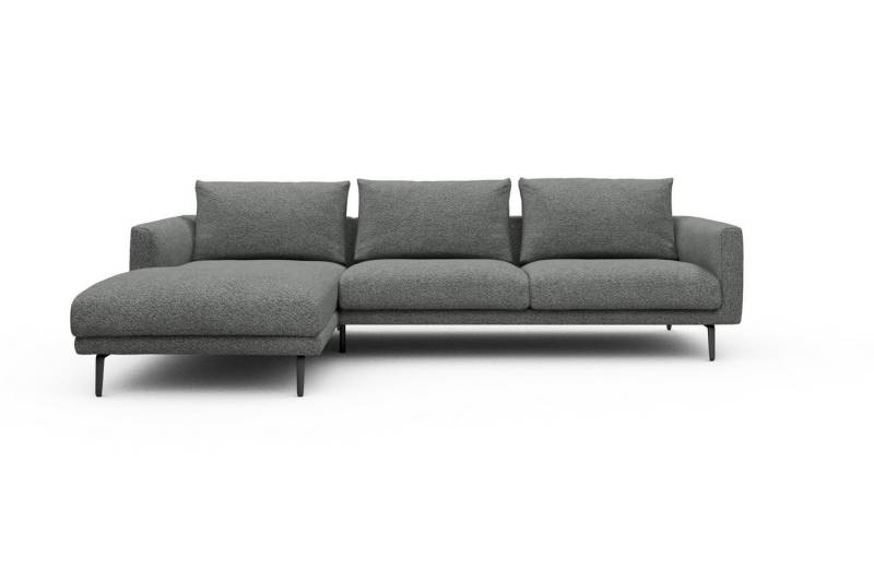 moebelfaktor Ecksofa Karl Chaiselongue links mit 2,5-Sitzer, Schlanker Rahmen, geneigte Armlehne, italienischer Look von moebelfaktor