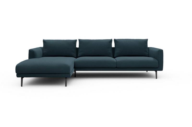 moebelfaktor Ecksofa Karl Chaiselongue links mit 2,5-Sitzer, Schlanker Rahmen, geneigte Armlehne, italienischer Look von moebelfaktor