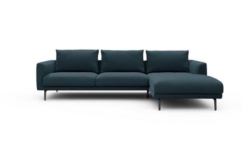 moebelfaktor Ecksofa Karl Chaiselongue rechts mit 2,5-Sitzer, Schlanker Rahmen, geneigte Armlehne, italienischer Look von moebelfaktor