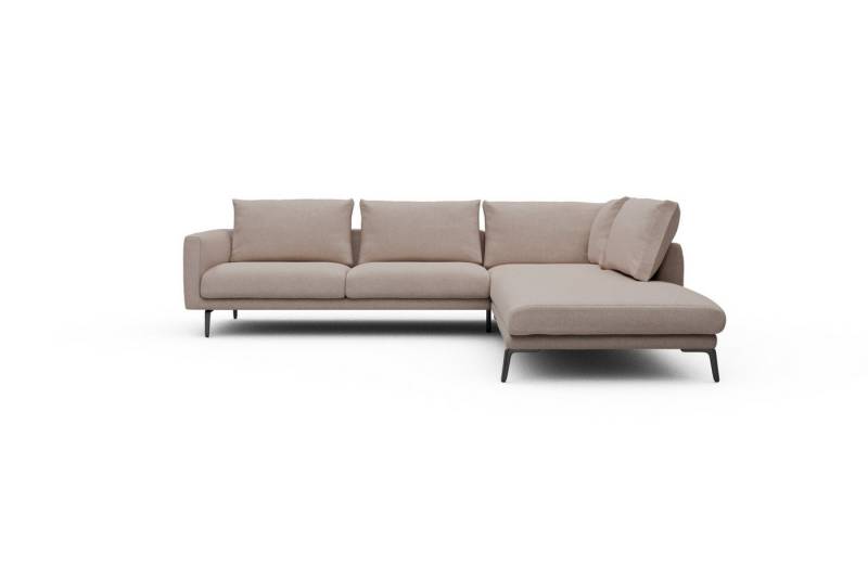 moebelfaktor Ecksofa Karl Relax-Ecke rechts mit 2,5-Sitzer, Schlanker Rahmen, geneigte Armlehne, italienischer Look von moebelfaktor