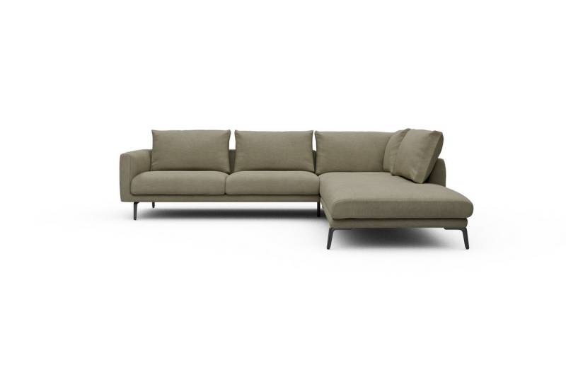moebelfaktor Ecksofa Karl Relax-Ecke rechts mit 2,5-Sitzer, Schlanker Rahmen, geneigte Armlehne, italienischer Look von moebelfaktor