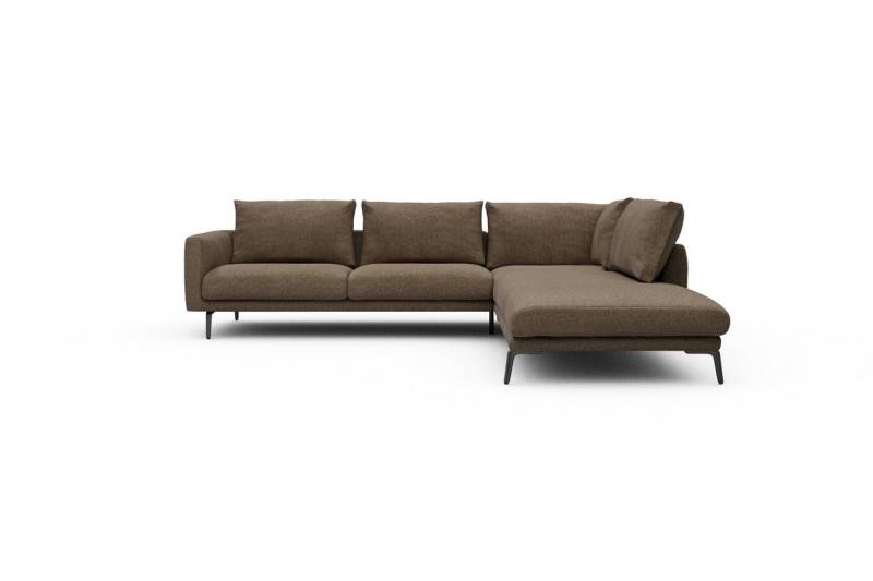 moebelfaktor Ecksofa Karl Relax-Ecke rechts mit 2,5-Sitzer, Schlanker Rahmen, geneigte Armlehne, italienischer Look von moebelfaktor