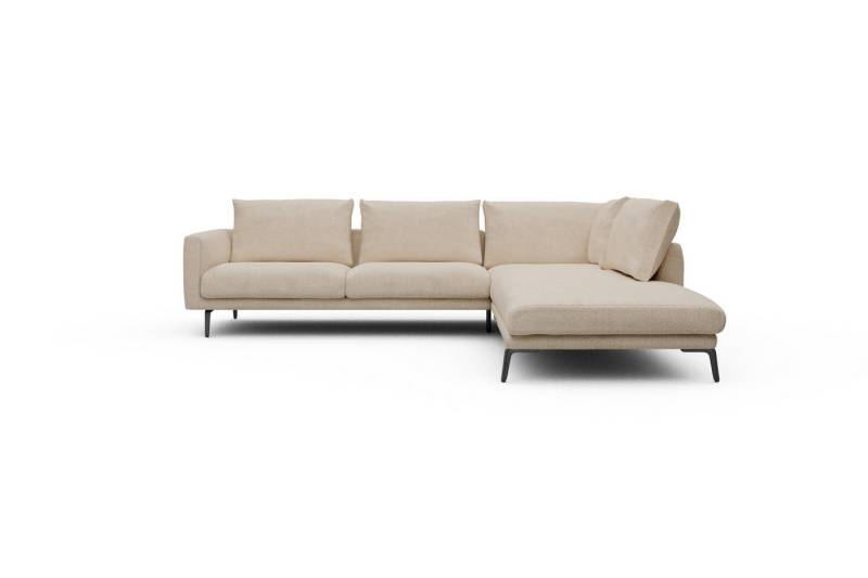 moebelfaktor Ecksofa Karl Relax-Ecke rechts mit 2,5-Sitzer, Schlanker Rahmen, geneigte Armlehne, italienischer Look von moebelfaktor
