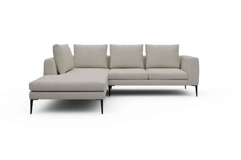 moebelfaktor Ecksofa Paul Relax-Ecke links mit 2-Sitzer, Skandinavisches Design, niedrige Bauhöhe, für Saugroboter geeignet von moebelfaktor