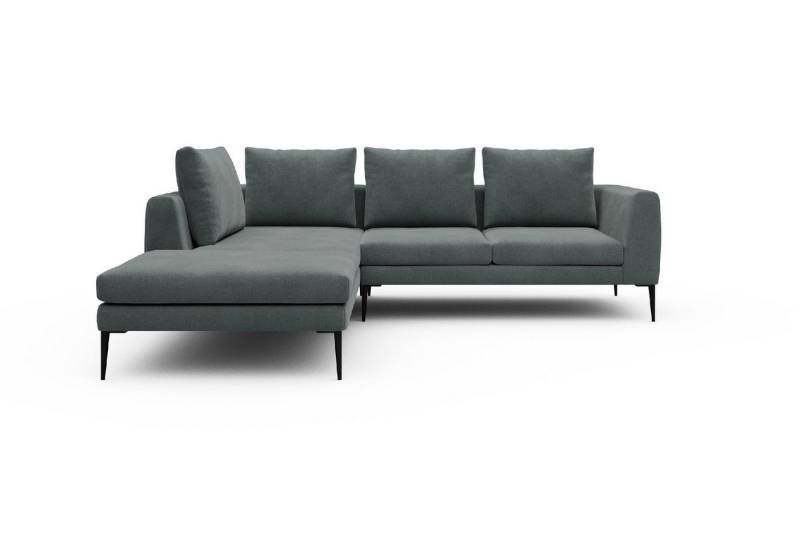 moebelfaktor Ecksofa Paul Relax-Ecke links mit 2-Sitzer, Skandinavisches Design, niedrige Bauhöhe, für Saugroboter geeignet von moebelfaktor