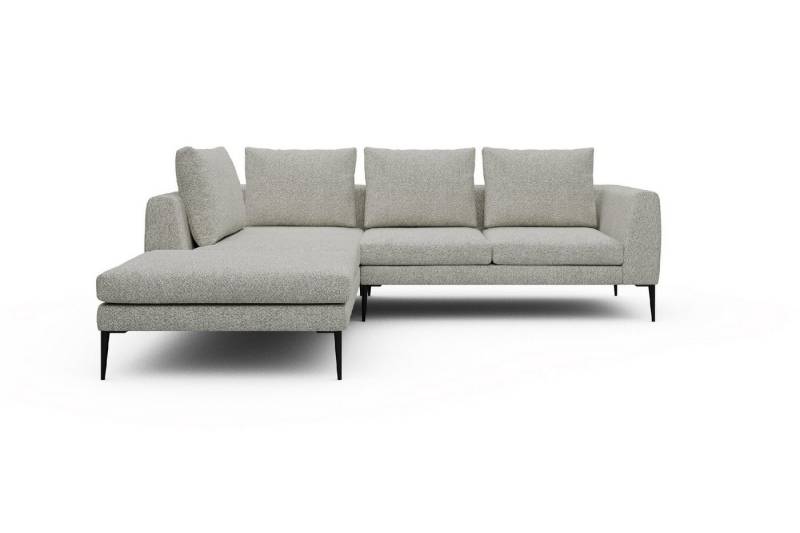 moebelfaktor Ecksofa Paul Relax-Ecke links mit 2-Sitzer, Skandinavisches Design, niedrige Bauhöhe, für Saugroboter geeignet von moebelfaktor