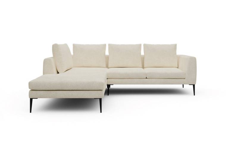 moebelfaktor Ecksofa Paul Relax-Ecke links mit 2-Sitzer, Skandinavisches Design, niedrige Bauhöhe, für Saugroboter geeignet von moebelfaktor