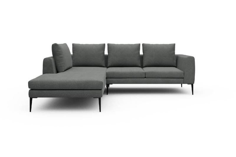 moebelfaktor Ecksofa Paul Relax-Ecke links mit 2-Sitzer, Skandinavisches Design, niedrige Bauhöhe, für Saugroboter geeignet von moebelfaktor