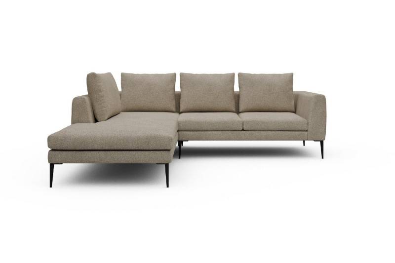 moebelfaktor Ecksofa Paul Relax-Ecke links mit 2-Sitzer, Skandinavisches Design, niedrige Bauhöhe, für Saugroboter geeignet von moebelfaktor