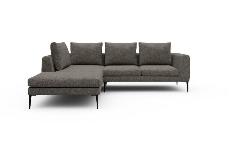 moebelfaktor Ecksofa Paul Relax-Ecke links mit 2-Sitzer, Skandinavisches Design, niedrige Bauhöhe, für Saugroboter geeignet von moebelfaktor