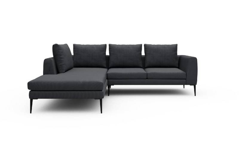 moebelfaktor Ecksofa Paul Relax-Ecke links mit 2-Sitzer, Skandinavisches Design, niedrige Bauhöhe, für Saugroboter geeignet von moebelfaktor