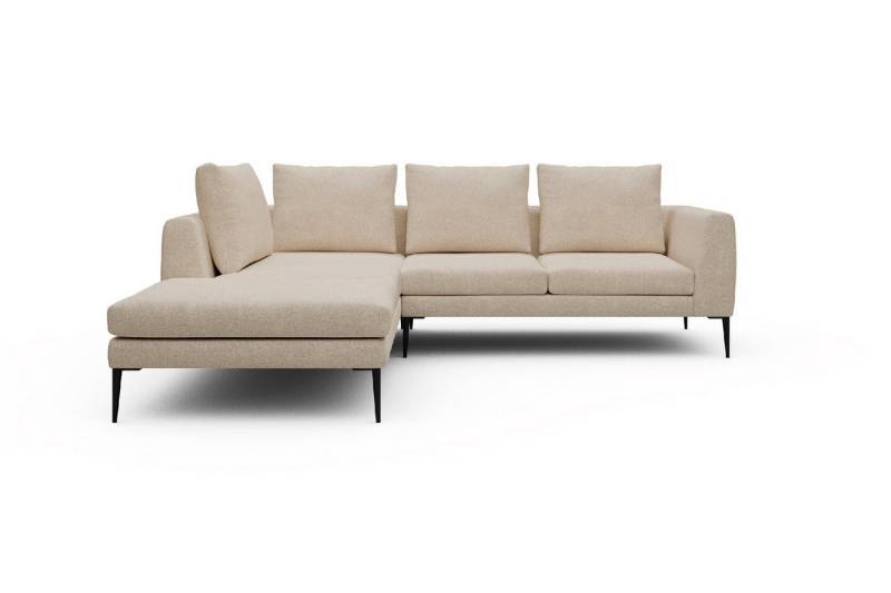 moebelfaktor Ecksofa Paul Relax-Ecke links mit 2-Sitzer, Skandinavisches Design, niedrige Bauhöhe, für Saugroboter geeignet von moebelfaktor