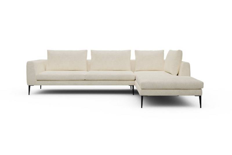 moebelfaktor Ecksofa Paul Relax-Ecke links mit 3-Sitzer, Skandinavisches Design, niedrige Bauhöhe, für Saugroboter geeignet von moebelfaktor