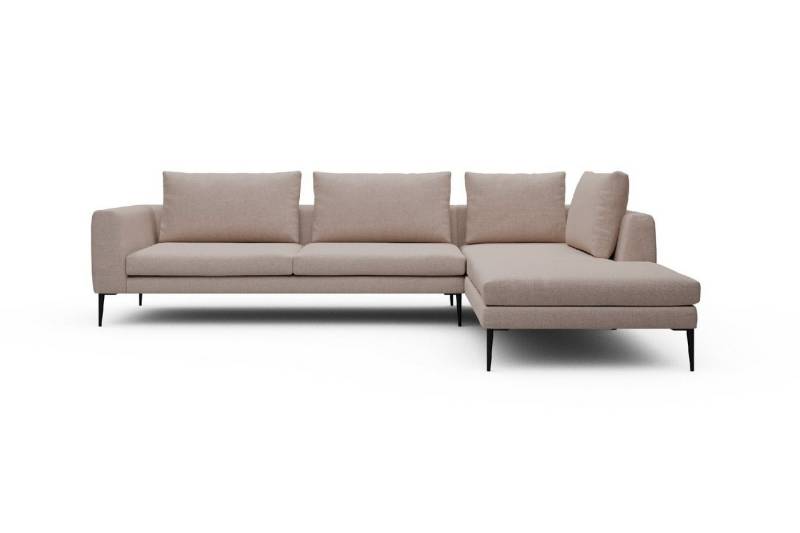 moebelfaktor Ecksofa Paul Relax-Ecke links mit 3-Sitzer, Skandinavisches Design, niedrige Bauhöhe, für Saugroboter geeignet von moebelfaktor