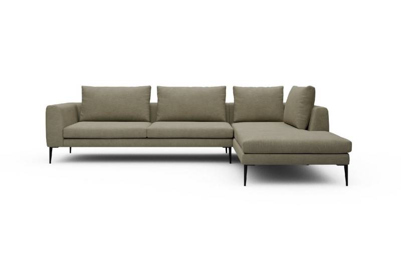 moebelfaktor Ecksofa Paul Relax-Ecke links mit 3-Sitzer, Skandinavisches Design, niedrige Bauhöhe, für Saugroboter geeignet von moebelfaktor