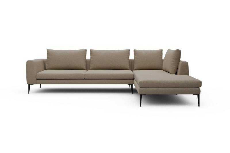 moebelfaktor Ecksofa Paul Relax-Ecke links mit 3-Sitzer, Skandinavisches Design, niedrige Bauhöhe, für Saugroboter geeignet von moebelfaktor