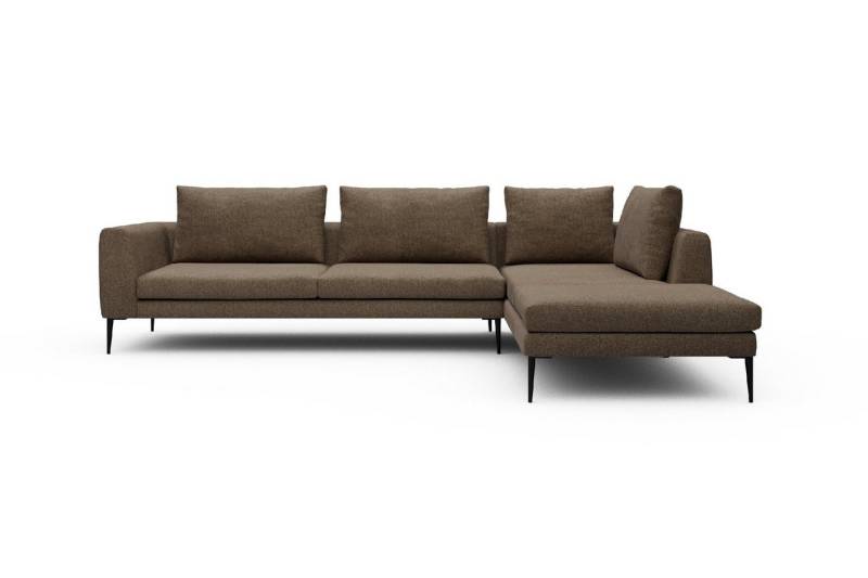 moebelfaktor Ecksofa Paul Relax-Ecke links mit 3-Sitzer, Skandinavisches Design, niedrige Bauhöhe, für Saugroboter geeignet von moebelfaktor
