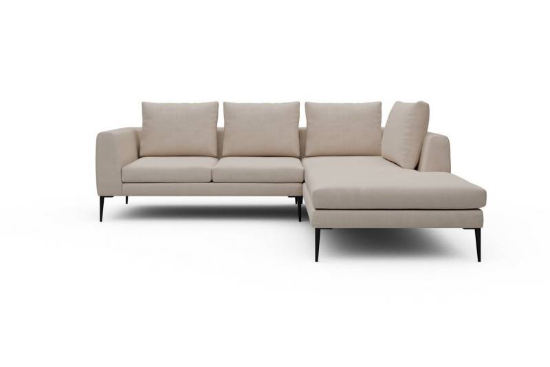 moebelfaktor Ecksofa Paul Relax-Ecke rechts mit 2-Sitzer, Skandinavisches Design, niedrige Bauhöhe, für Saugroboter geeignet von moebelfaktor