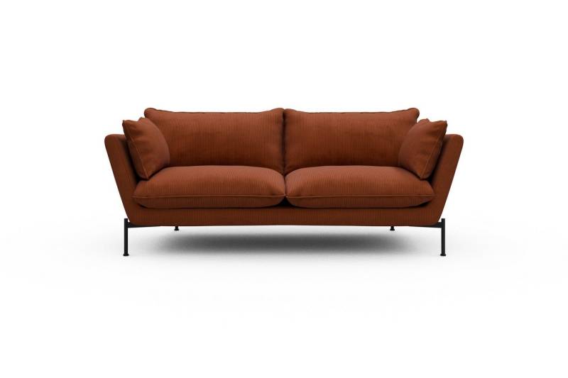 moebelfaktor Sofa Anton PREMIUM 2-Sitzer, schräg gestellte Armlehnen, hoher Rücken von moebelfaktor