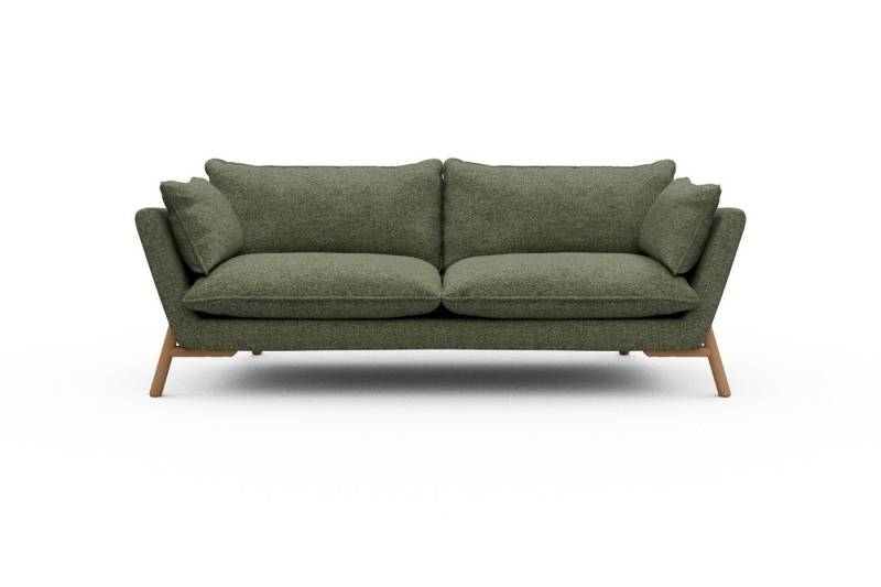 moebelfaktor Sofa Emil PREMIUM 3-Sitzer Beinfarbe Eiche Natur, schräg gestellte Armlehnen, hoher Rücken von moebelfaktor
