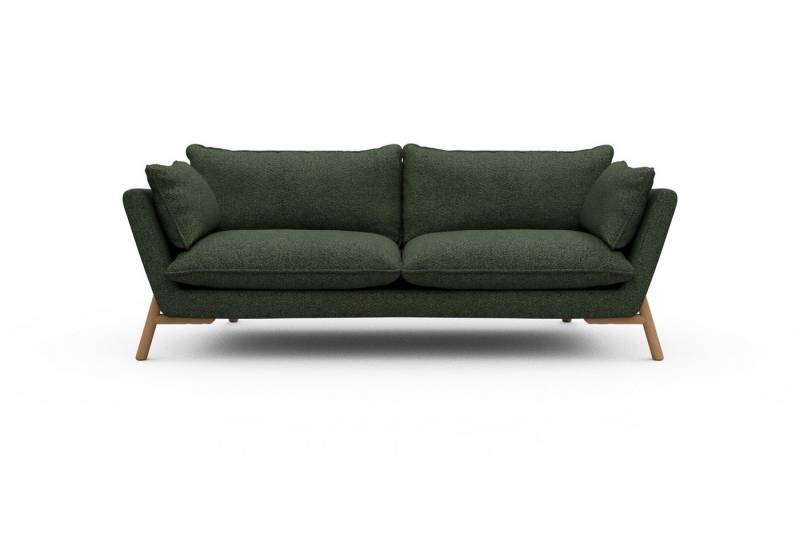 moebelfaktor Sofa Emil PREMIUM 3-Sitzer Beinfarbe Eiche Natur, schräg gestellte Armlehnen, hoher Rücken von moebelfaktor