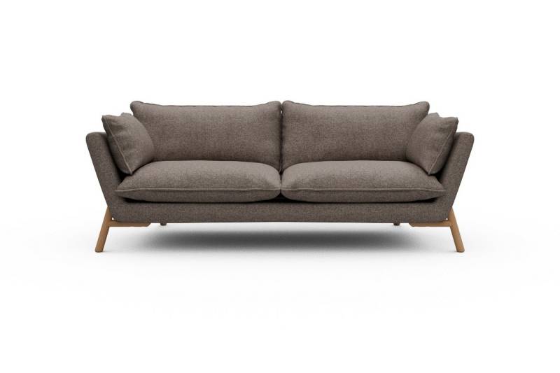 moebelfaktor Sofa Emil PREMIUM 3-Sitzer Beinfarbe Eiche Natur, schräg gestellte Armlehnen, hoher Rücken von moebelfaktor