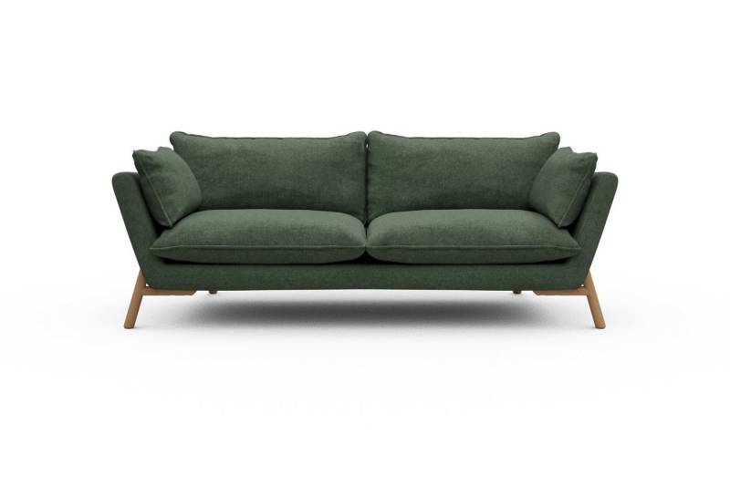 moebelfaktor Sofa Emil PREMIUM 3-Sitzer Beinfarbe Eiche Natur, schräg gestellte Armlehnen, hoher Rücken von moebelfaktor