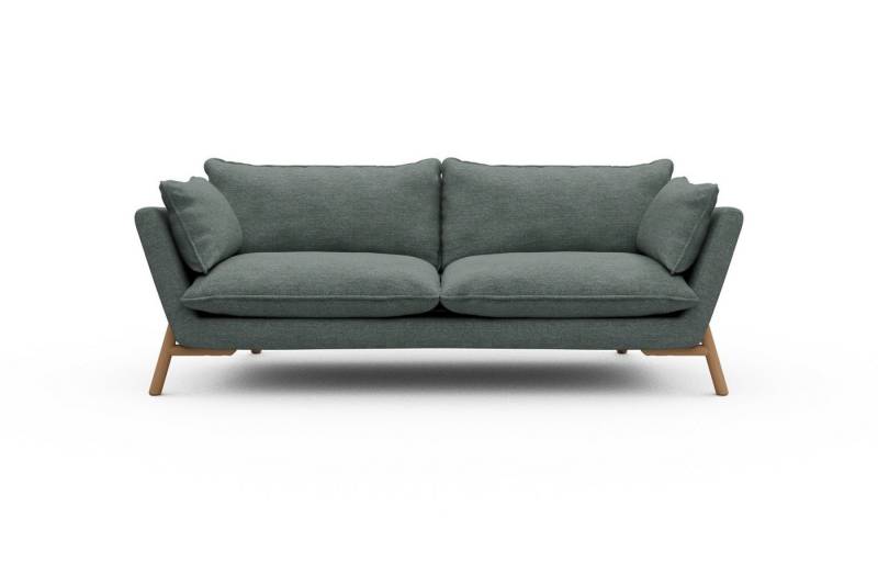 moebelfaktor Sofa Emil PREMIUM 3-Sitzer Beinfarbe Eiche Natur, schräg gestellte Armlehnen, hoher Rücken von moebelfaktor