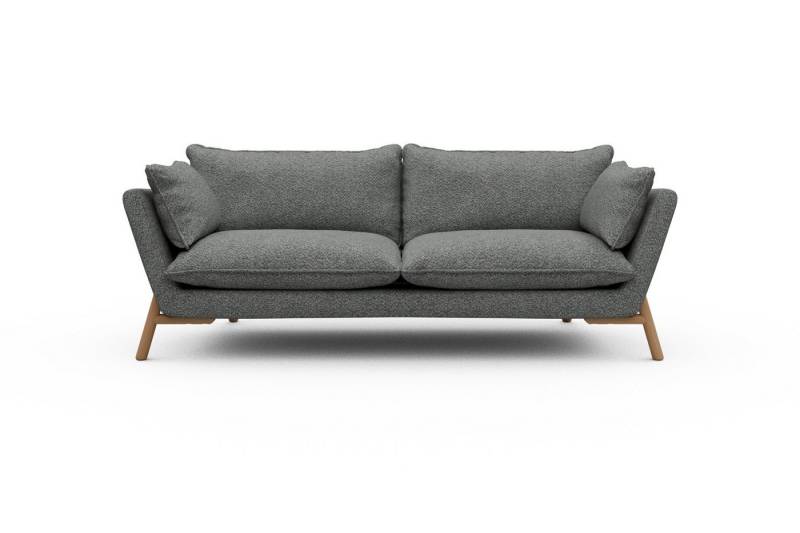 moebelfaktor Sofa Emil PREMIUM 3-Sitzer Beinfarbe Eiche Natur, schräg gestellte Armlehnen, hoher Rücken von moebelfaktor