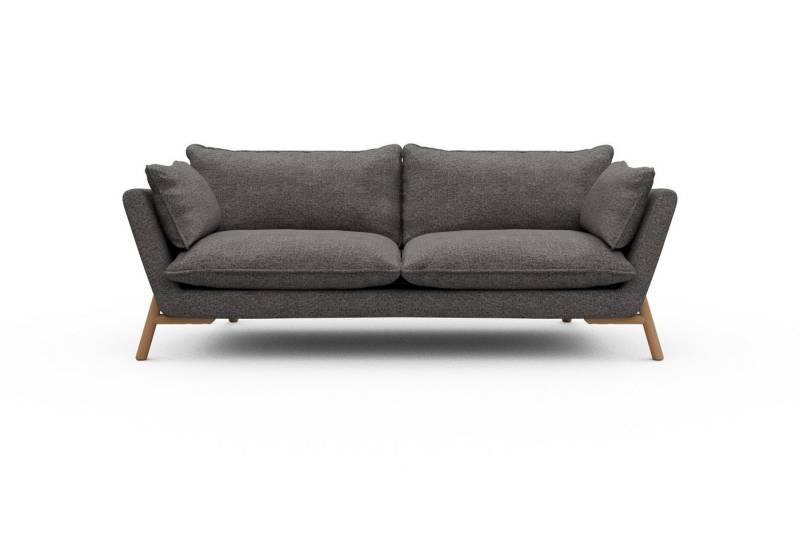 moebelfaktor Sofa Emil PREMIUM 3-Sitzer Beinfarbe Eiche Natur, schräg gestellte Armlehnen, hoher Rücken von moebelfaktor