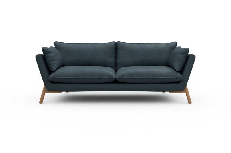 moebelfaktor Sofa Emil PREMIUM 3-Sitzer Beinfarbe Eiche Natur, schräg gestellte Armlehnen, hoher Rücken von moebelfaktor