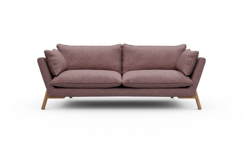 moebelfaktor Sofa Emil PREMIUM 3-Sitzer Beinfarbe Eiche Natur, schräg gestellte Armlehnen, hoher Rücken von moebelfaktor