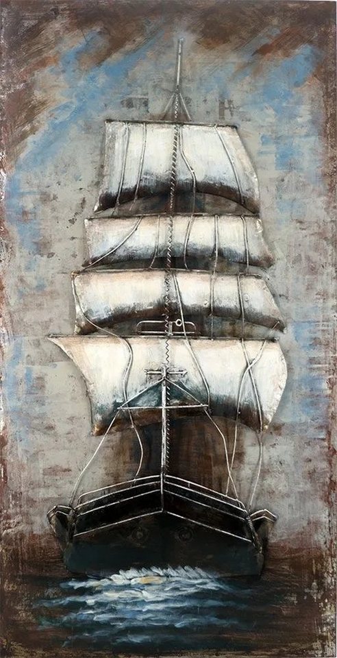 moebelfaktor Wandbild Sailing II 70x140, Design Metallbild, Handarbeit, 3D-Effekt von moebelfaktor