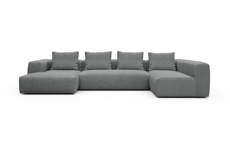 moebelfaktor Wohnlandschaft Fred Chaiselongue links mit 2-Sitzer und lange Armlehne rechts, Modular, tief, komfortabel, breite Armlehnen von moebelfaktor