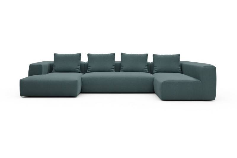 moebelfaktor Wohnlandschaft Fred Chaiselongue links mit 2-Sitzer und lange Armlehne rechts, Modular, tief, komfortabel, breite Armlehnen von moebelfaktor