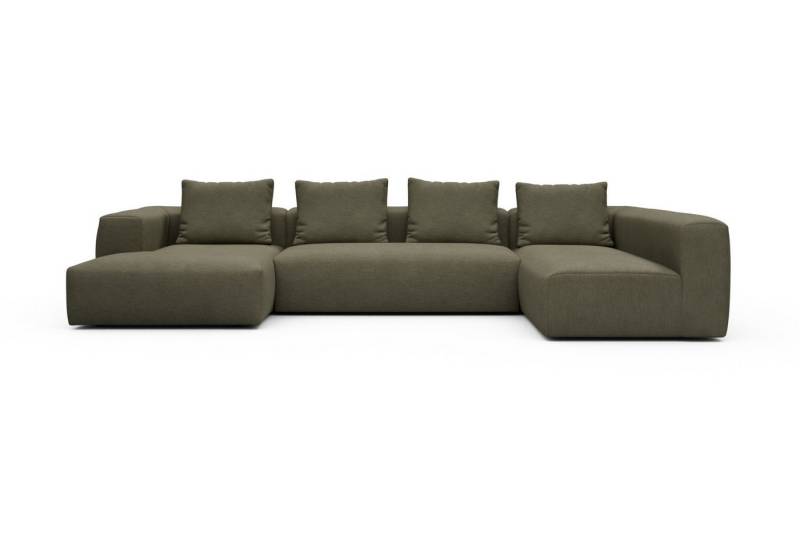 moebelfaktor Wohnlandschaft Fred Chaiselongue links mit 2-Sitzer und lange Armlehne rechts, Modular, tief, komfortabel, breite Armlehnen von moebelfaktor