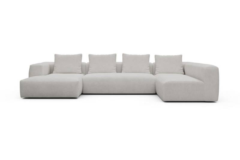 moebelfaktor Wohnlandschaft Fred Chaiselongue links mit 2-Sitzer und lange Armlehne rechts, Modular, tief, komfortabel, breite Armlehnen von moebelfaktor