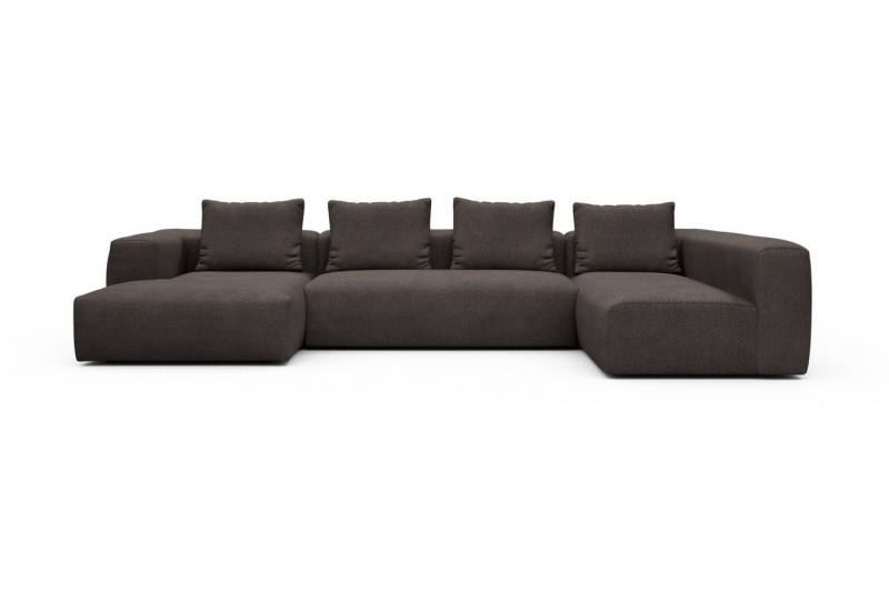 moebelfaktor Wohnlandschaft Fred Chaiselongue links mit 2-Sitzer und lange Armlehne rechts, Modular, tief, komfortabel, breite Armlehnen von moebelfaktor