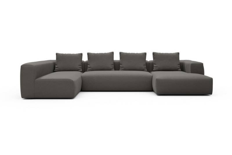moebelfaktor Wohnlandschaft Fred Chaiselongue rechts mit 2-Sitzer und lange Armlehne links, Modular, tief, komfortabel, breite Armlehnen von moebelfaktor