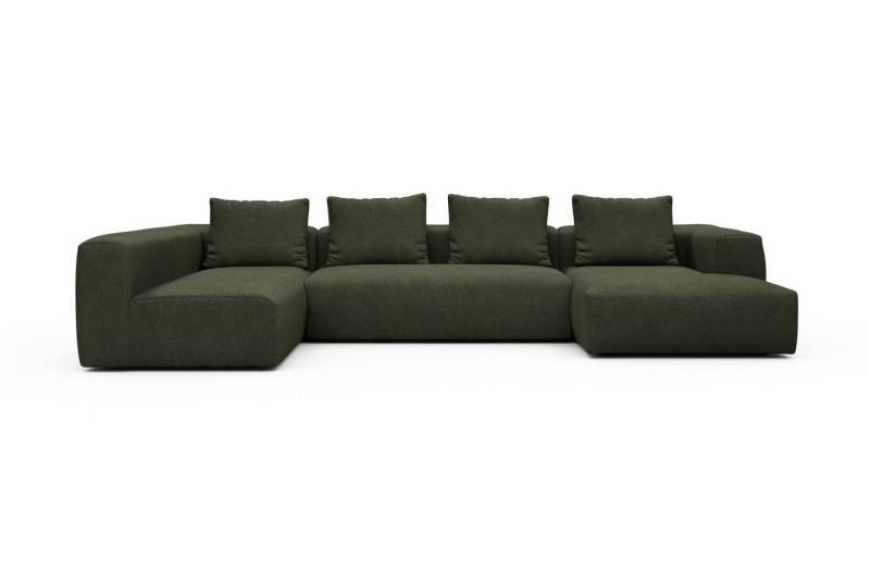moebelfaktor Wohnlandschaft Fred Chaiselongue rechts mit 2-Sitzer und lange Armlehne links, Modular, tief, komfortabel, breite Armlehnen von moebelfaktor