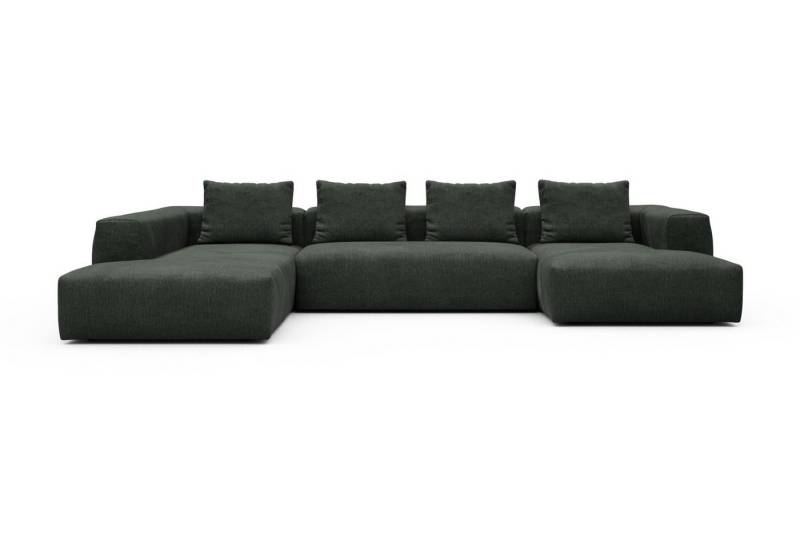moebelfaktor Wohnlandschaft Fred Relax-Ecke links mit 2-Sitzer und Chaiselongue rechts, Modular, tief, komfortabel, breite Armlehnen von moebelfaktor