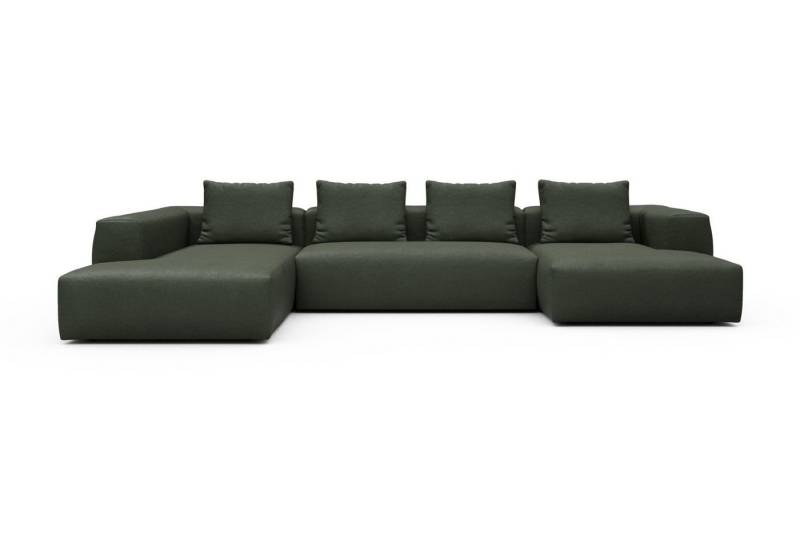 moebelfaktor Wohnlandschaft Fred Relax-Ecke links mit 2-Sitzer und Chaiselongue rechts, Modular, tief, komfortabel, breite Armlehnen von moebelfaktor