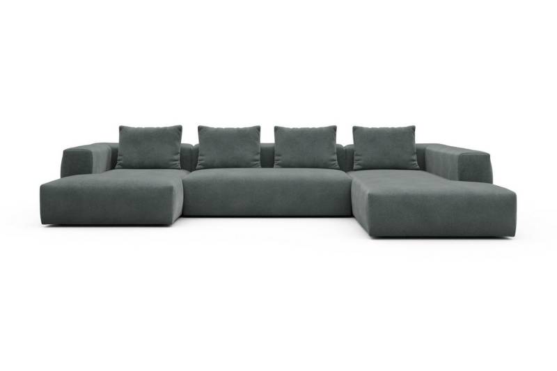 moebelfaktor Wohnlandschaft Fred Relax-Ecke rechts mit 2-Sitzer und Chaiselongue links, Modular, tief, komfortabel, breite Armlehnen von moebelfaktor