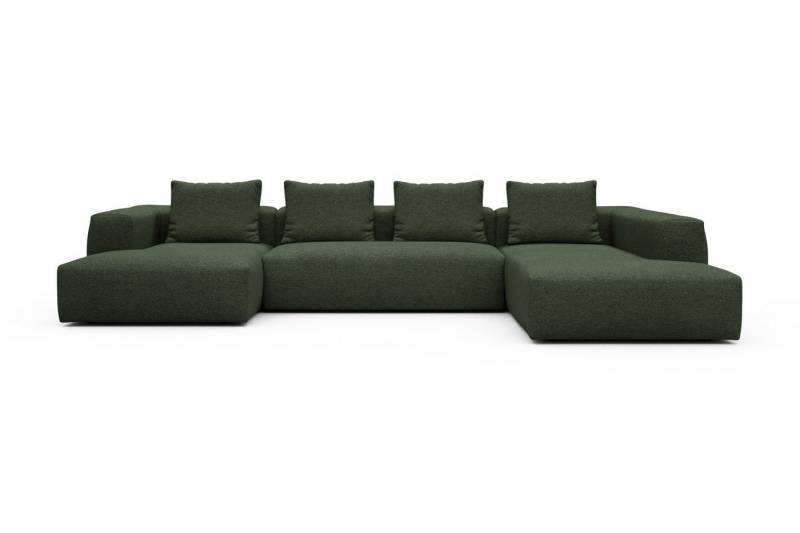 moebelfaktor Wohnlandschaft Fred Relax-Ecke rechts mit 2-Sitzer und Chaiselongue links, Modular, tief, komfortabel, breite Armlehnen von moebelfaktor