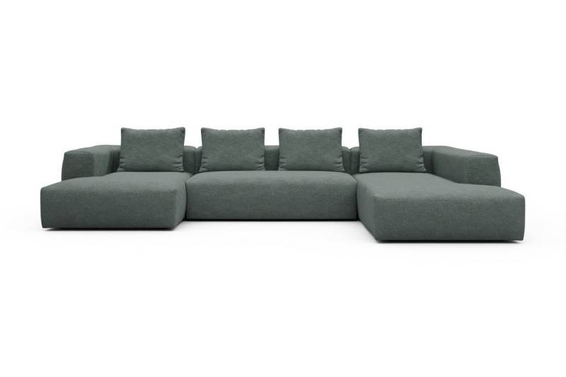 moebelfaktor Wohnlandschaft Fred Relax-Ecke rechts mit 2-Sitzer und Chaiselongue links, Modular, tief, komfortabel, breite Armlehnen von moebelfaktor
